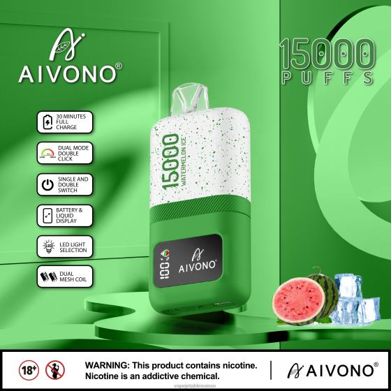 Vape Suisse - glace à la pastèque Aivono AIM magic 15000 2840870