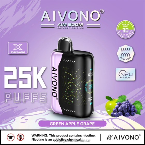 Vape Suisse - raisin pomme verte Aivono AIM BOOM 25000 28408346