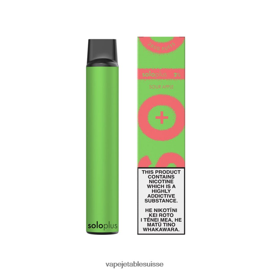 Vape Jetable Suisse - Solo Plus vape jetable 26LPZN30 pomme aigre