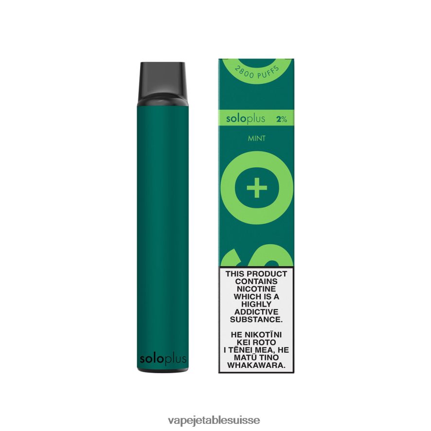 Vape Jetable Suisse - Solo Plus vape jetable 26LPZN33 menthe