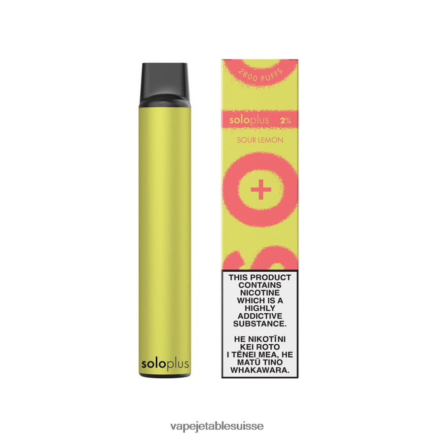 Vape Jetable Suisse - Solo Plus vape jetable 26LPZN36 citron aigre