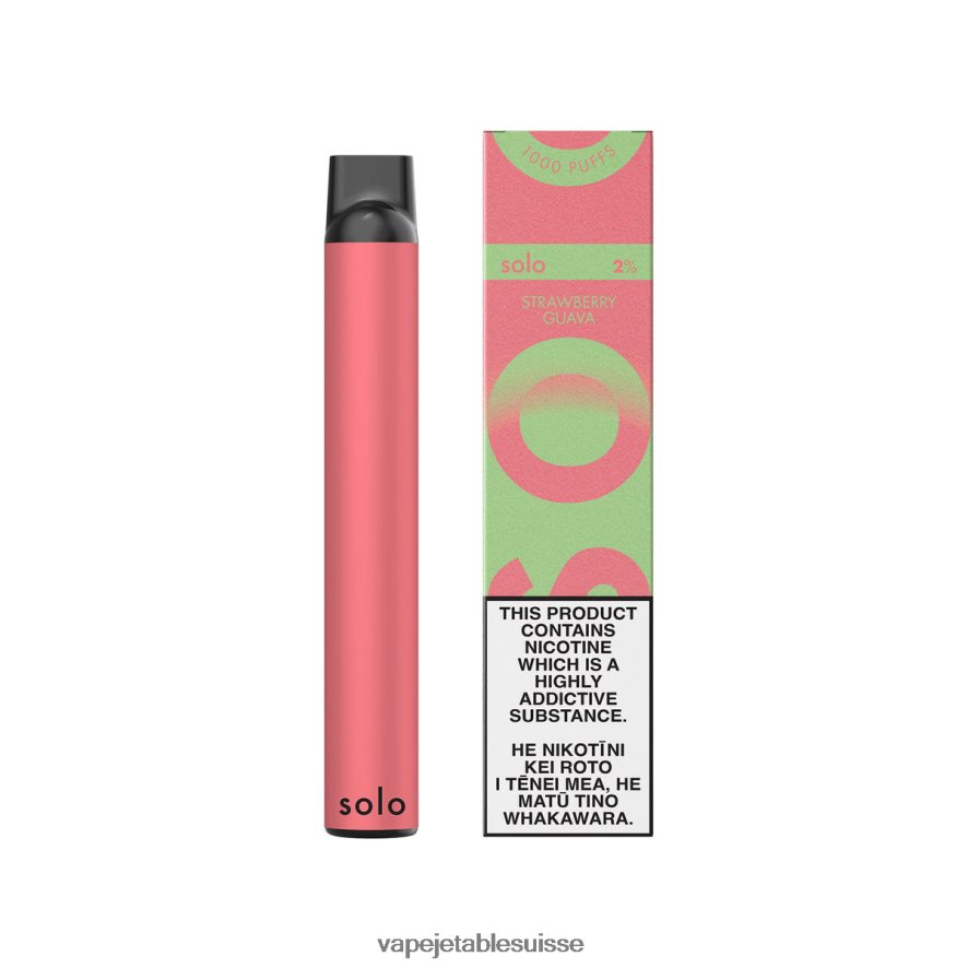 Vape Jetable Suisse - Solo collection paradis de vape jetable 26LPZN21 goyave aux fraises