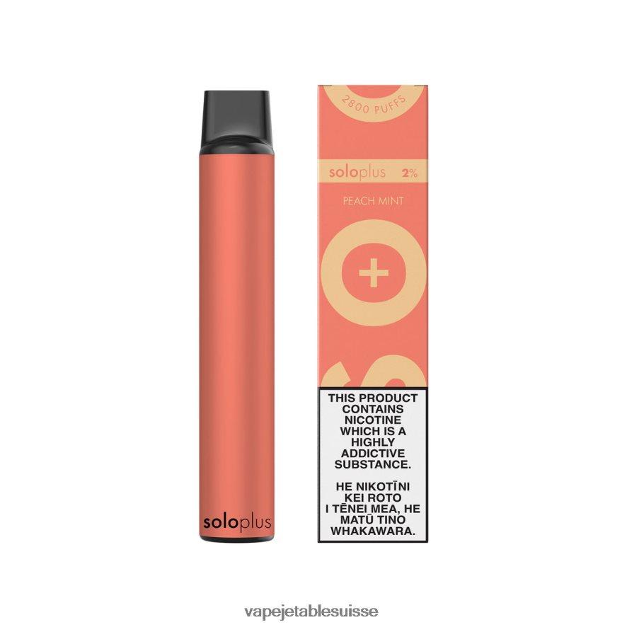 Vape Shop Geneve - Solo Plus vape jetable 26LPZN23 pêche menthe