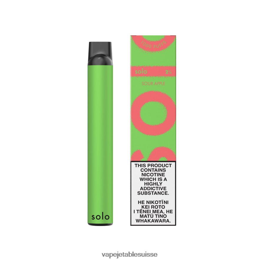 Vape Shop Geneve - Solo vape jetable 26LPZN5 pomme aigre