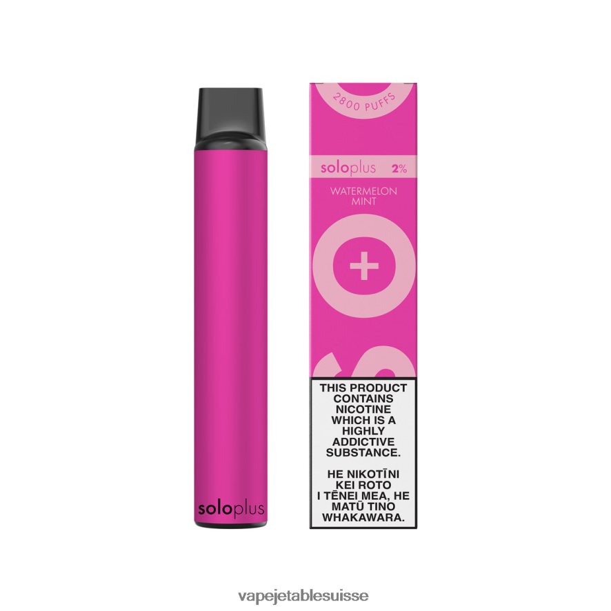 Vape Suisse - Solo Plus vape jetable 26LPZN28 menthe pastèque