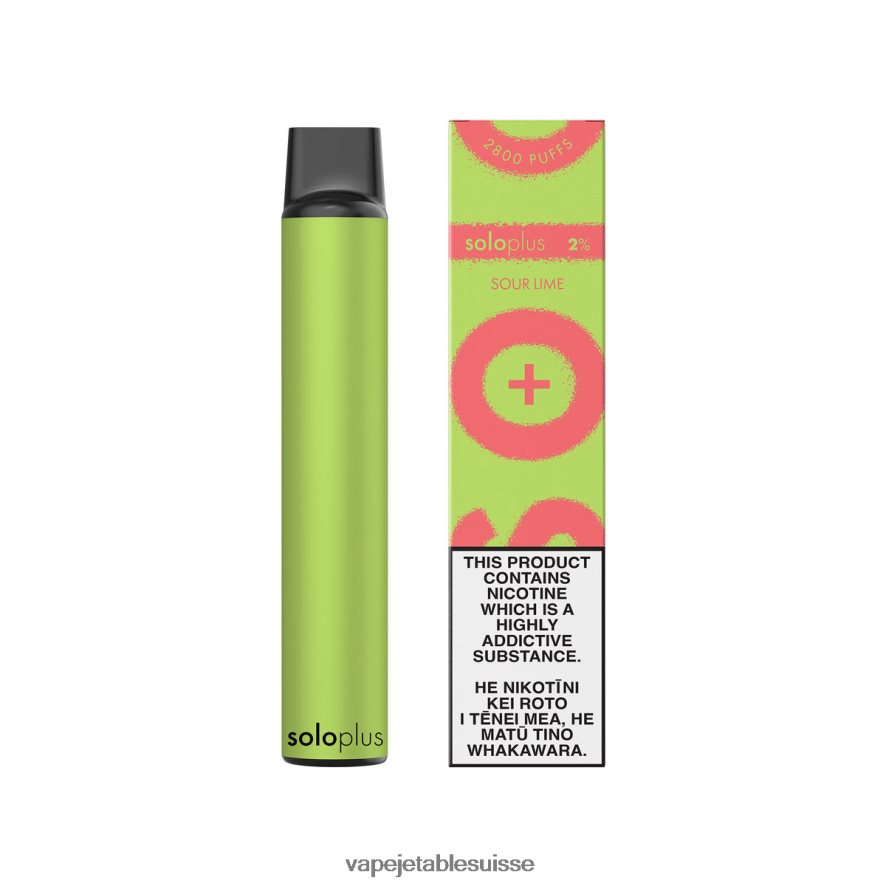 Vape Suisse - Solo Plus vape jetable 26LPZN34 citron vert aigre