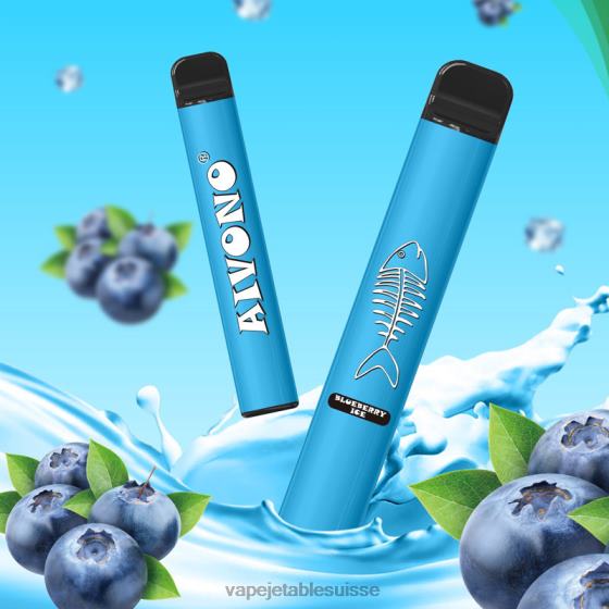 Vape Jetable Suisse - glace aux myrtilles Aivono AIM FISHBONE 600 28408279
