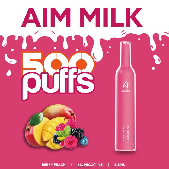 Vape Jetable Suisse - pêche aux baies Aivono AIM MILK 500 28408273