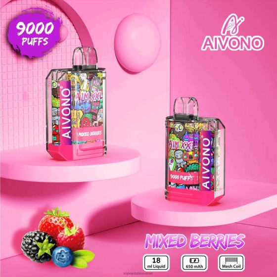 Vape Jetable Suisse - baies mélangées Aivono AIM XXL Autocollant bouche 9000 transparent 2840851
