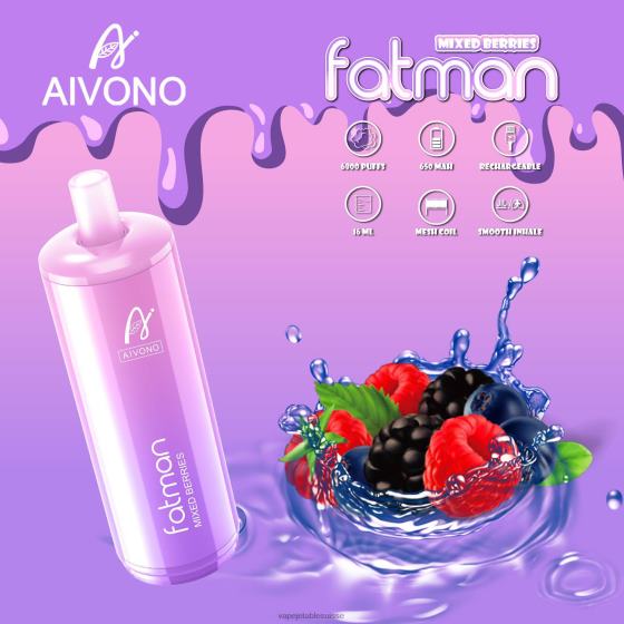 Vape Jetable Suisse - baies mélangées Aivono FATMAN 6800 2840827