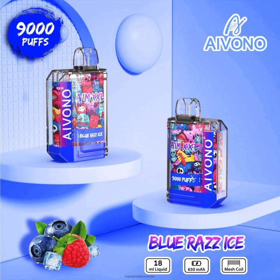 Vape Jetable Suisse - glace bleue Aivono AIM XXL Autocollant bouche 9000 transparent 2840854