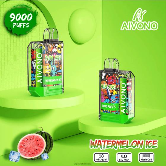 Vape Jetable Suisse - glace à la pastèque Aivono AIM XXL Autocollant bouche 9000 transparent 2840848