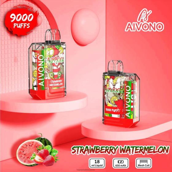 Vape Shop Geneve - pastèque fraise Aivono AIM XXL Autocollant bouche 9000 transparent 2840853