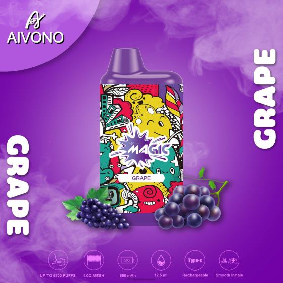 Vape Shop Geneve - raisin Aivono AIM MAGIC cigarette de boîte de 5800 bouches 2840892