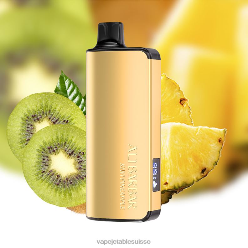 Vape Suisse - Alibarbar Ingot 9000 vapes jetables ananas kiwi 2RRNF21