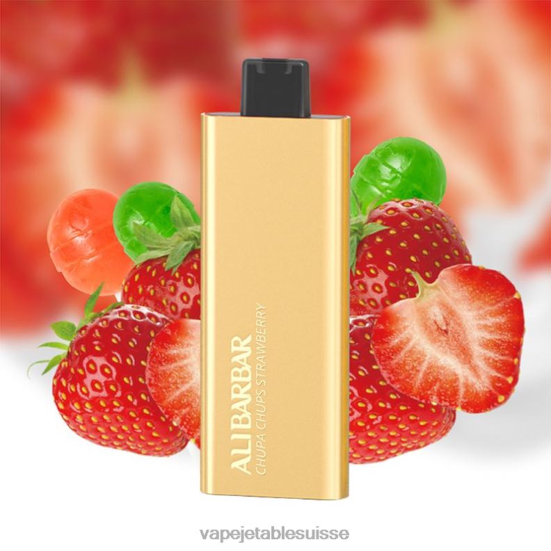 Vape Suisse - Alibarbar Pandora 7000 vapes jetables Chupa Chups fraise 2RRNF53