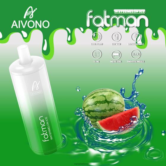 Vape Suisse - glace à la pastèque Aivono FATMAN 6800 2840828
