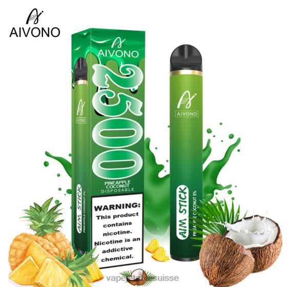 Vape Jetable Suisse - ananas noix de coco Aivono AIM STICK 2500 28408153