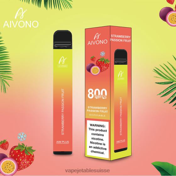 Vape Jetable Suisse - fruit de la passion fraise Aivono AIM PLUS 800 28408195