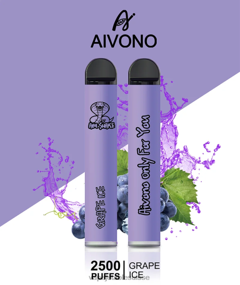 Vape Jetable Suisse - glace aux raisins Aivono AIM SNAKE 2500 28408306