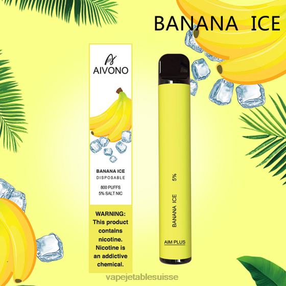 Vape Jetable Suisse - glace à la banane Aivono AIM PLUS 800 28408171