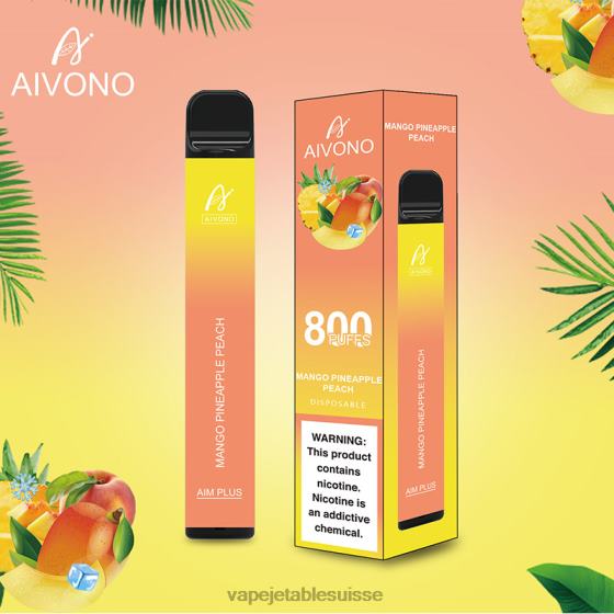 Vape Jetable Suisse - mangue ananas pêche Aivono AIM PLUS 800 28408186
