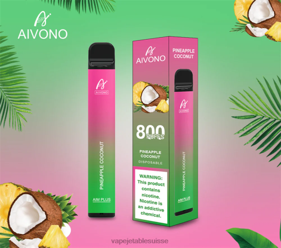 Vape Shop Geneve - ananas noix de coco Aivono AIM PLUS 800 28408200