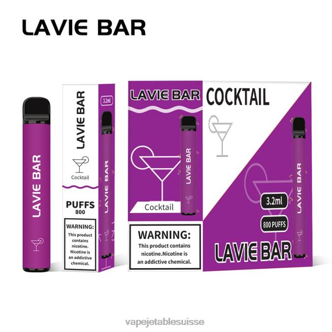 Vape Jetable Suisse - cocktail 0NJ60312 LAVIE BAR 800 bouffées