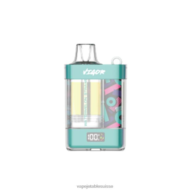Vape Jetable Suisse - fraise pastèque 0NJ6012 LAVIE VIGOR 15000 bouffées