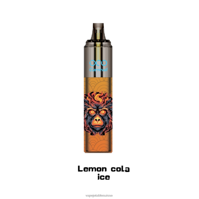 Vape Jetable Suisse - glace au cola et au citron 0NJ60351 LAVIE OCO carnaval 10000 bouffées