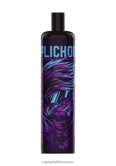 Vape Jetable Suisse - glace aux raisins 0NJ60339 LAVIE COLOUR BAR 5000 bouffées - énergie