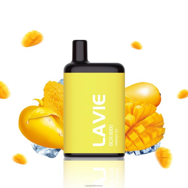 Vape Jetable Suisse - glace à la mangue 0NJ60201 LAVIE BOX 6000 bouffées