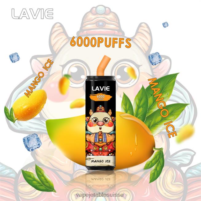 Vape Jetable Suisse - glace à la mangue 0NJ60270 LAVIE Coke BAR 6000 bouffées