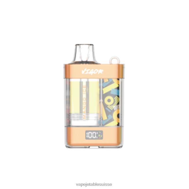 Vape Jetable Suisse - glace à la mangue 0NJ603 LAVIE VIGOR 15000 bouffées