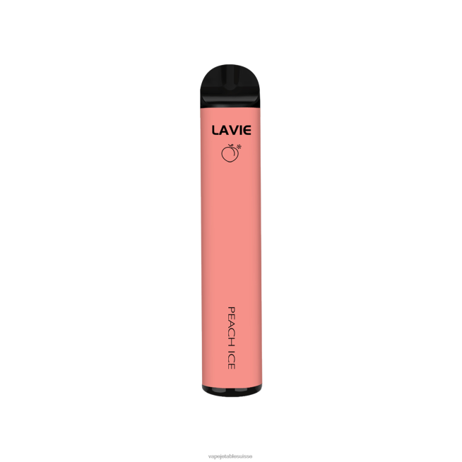 Vape Jetable Suisse - glace à la pêche 0NJ60303 LAVIE BAR 1600 bouffées