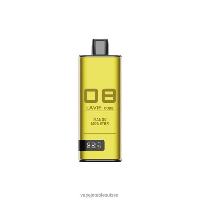 Vape Jetable Suisse - monstre mangue 0NJ6042 LAVIE Cube 20000 bouffées