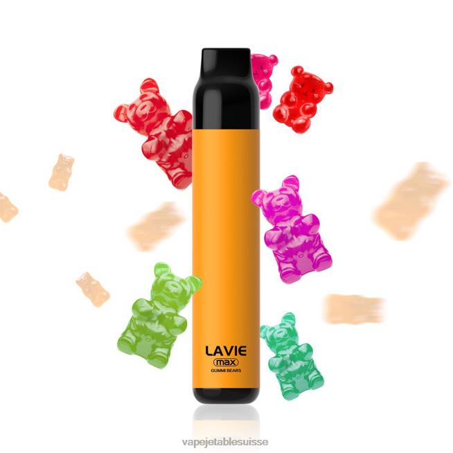 Vape Jetable Suisse - oursons gommeux 0NJ60282 LAVIE BAR 5000 bouffées - maximum