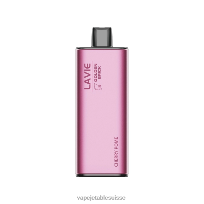 Vape Jetable Suisse - pépins de cerise 0NJ6057 LAVIE GOLDEN BRICK 10000 bouffées