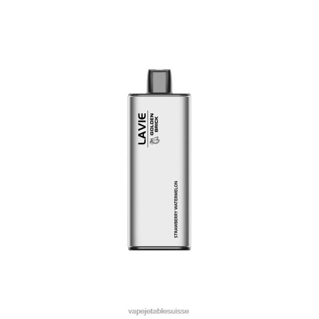 Vape Jetable Suisse - pastèque fraise 0NJ6066 LAVIE GOLDEN BRICK 10000 bouffées