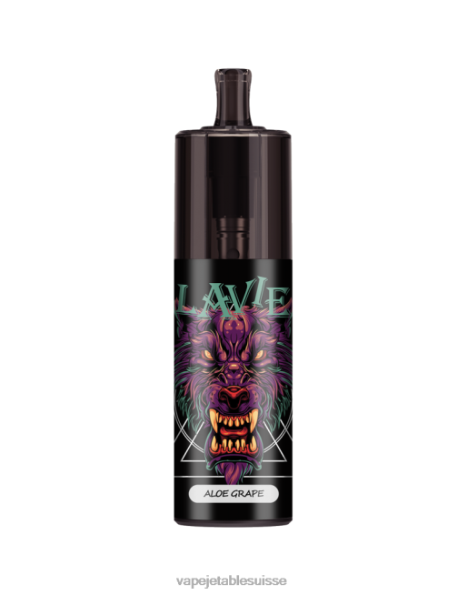 Vape Jetable Suisse - raisin d'aloès 0NJ60330 LAVIE COLOUR BAR Contrôle du débit d'air 10 000 bouffées