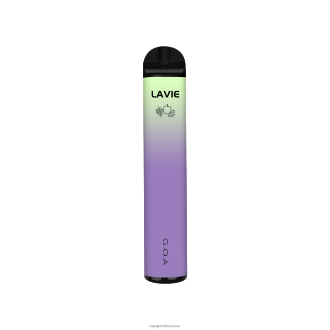 Vape Jetable Suisse - raisin orange pomme 0NJ60306 LAVIE BAR 1600 bouffées