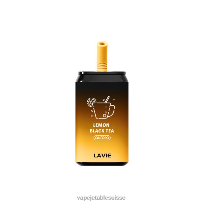 Vape Jetable Suisse - thé noir au citron 0NJ60150 LAVIE Aurora 11000 bouffées