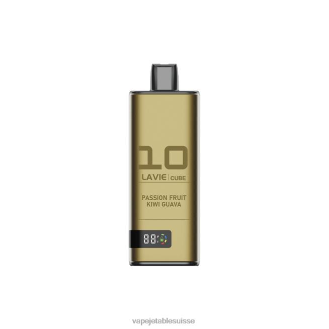 Vape Shop Geneve - fruit de la passion kiwi goyave 0NJ6044 LAVIE Cube 20000 bouffées