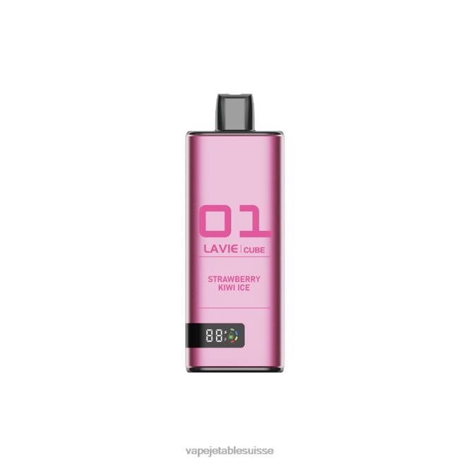 Vape Shop Geneve - glace fraise kiwi 0NJ6035 LAVIE Cube 20000 bouffées