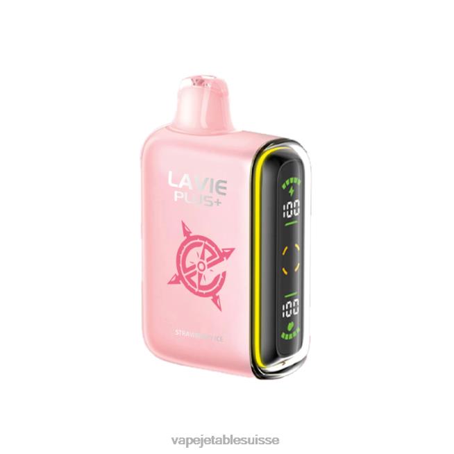 Vape Shop Geneve - glace à la fraise 0NJ60104 LAVIE PLUS 15000 bouffées