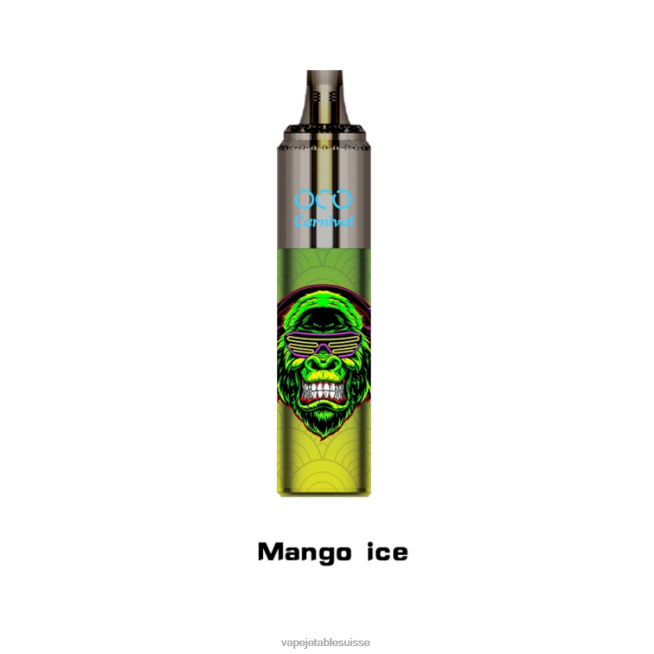 Vape Shop Geneve - glace à la mangue 0NJ60353 LAVIE OCO carnaval 10000 bouffées