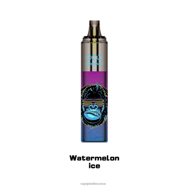 Vape Shop Geneve - glace à la pastèque 0NJ60359 LAVIE OCO carnaval 10000 bouffées