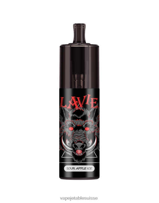Vape Shop Geneve - glace à la pomme aigre 0NJ60329 LAVIE COLOUR BAR Contrôle du débit d'air 10 000 bouffées
