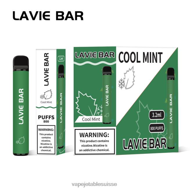 Vape Shop Geneve - menthe fraîche 0NJ60311 LAVIE BAR 800 bouffées