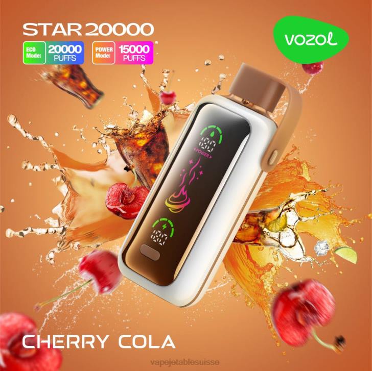 Vape Suisse - cola aux cerises VOZOL STAR 20000 LZ246
